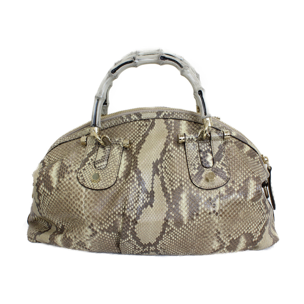 Gucci Shoulder Bamboo Python Tan - image 1